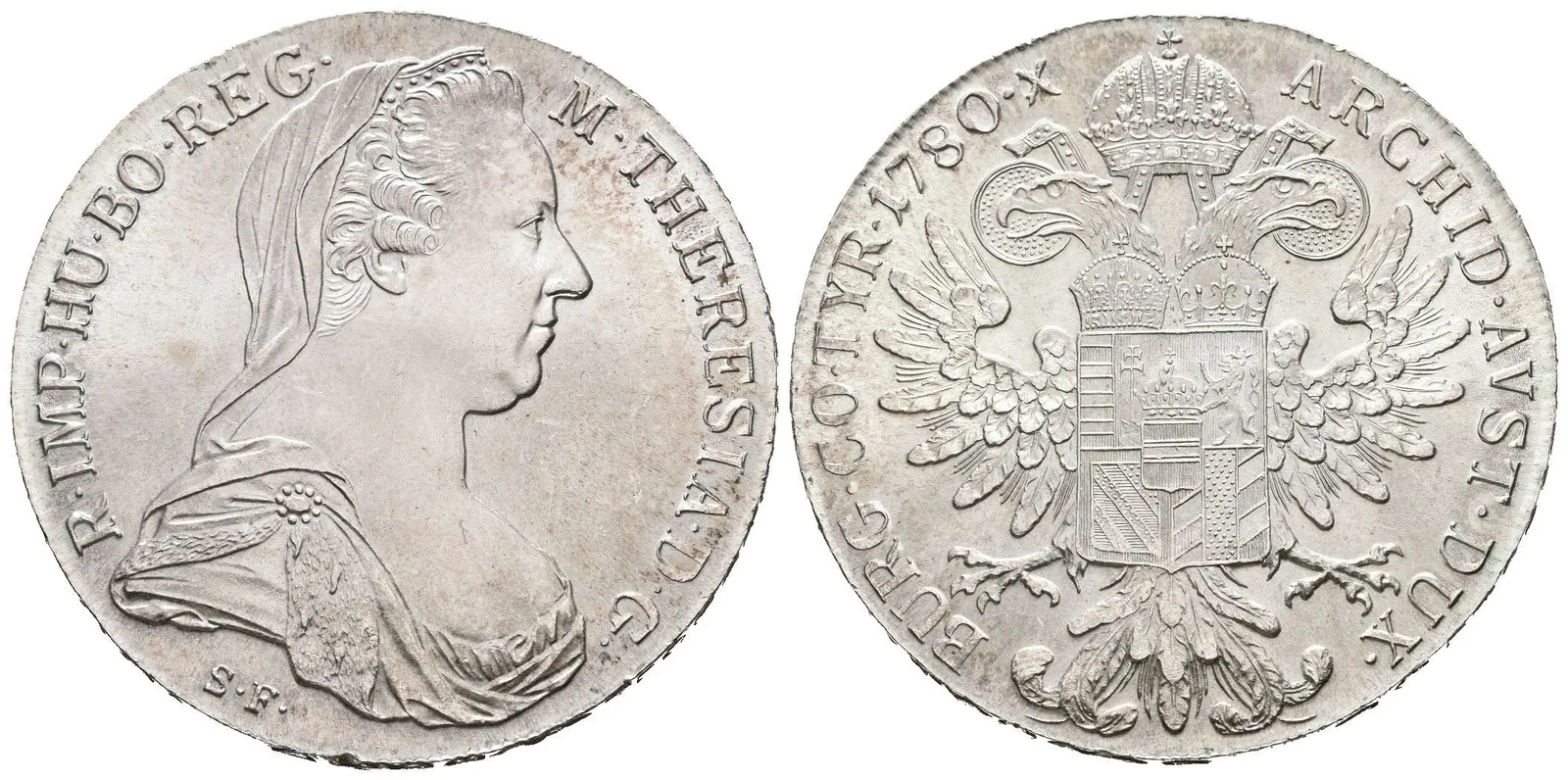 Tolar 1780 SF, novoražba, ražební lesk, patina — 1