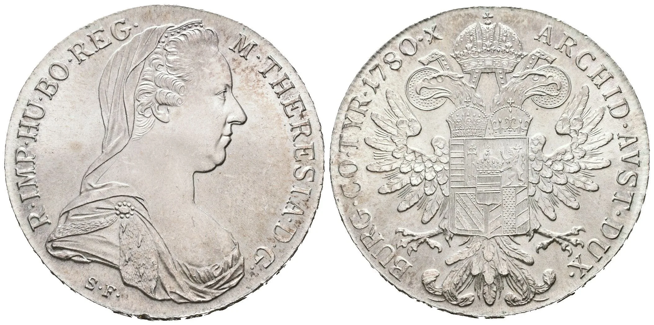 Tolar 1780 SF, novoražba, ražební lesk, patina — 1