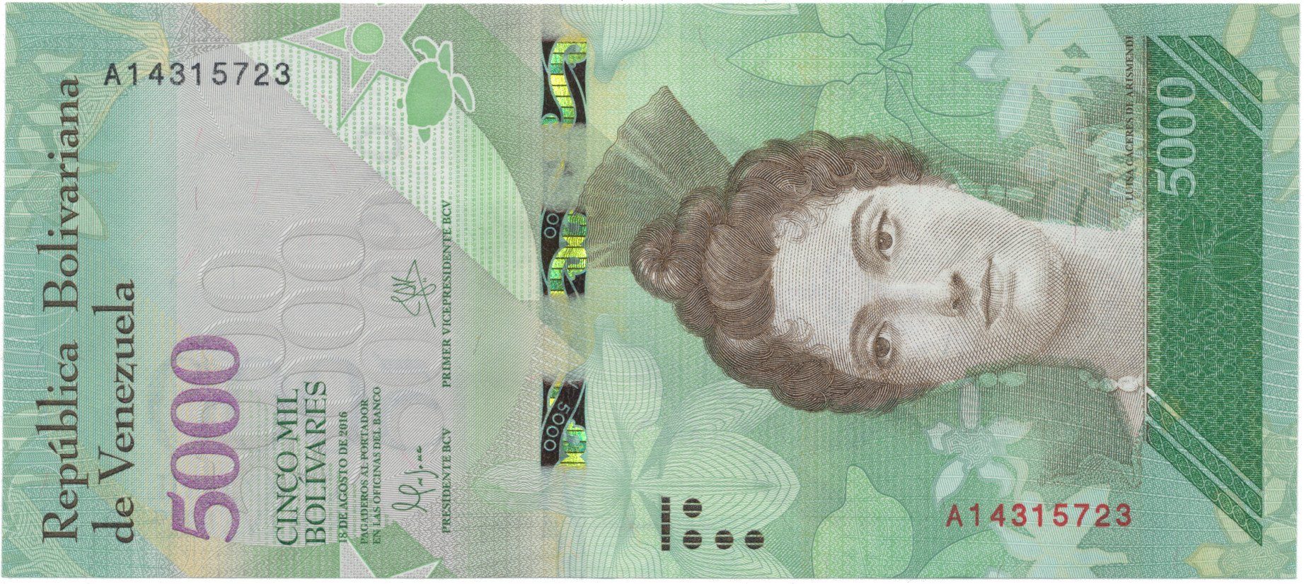Venezuela, 5000 Bolivares 2016, P.97a