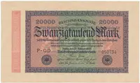 Německo, 20000 Mark 1923, Ro.84e