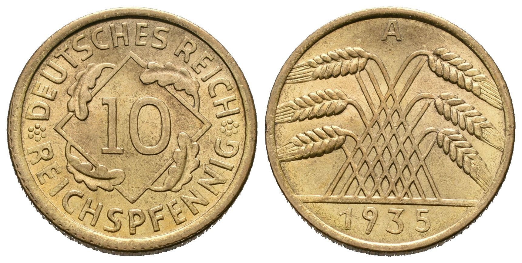 III. říše, 10 Pfennig 1935 A