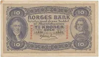 Norsko, 10 Kroner 1942, P.8c