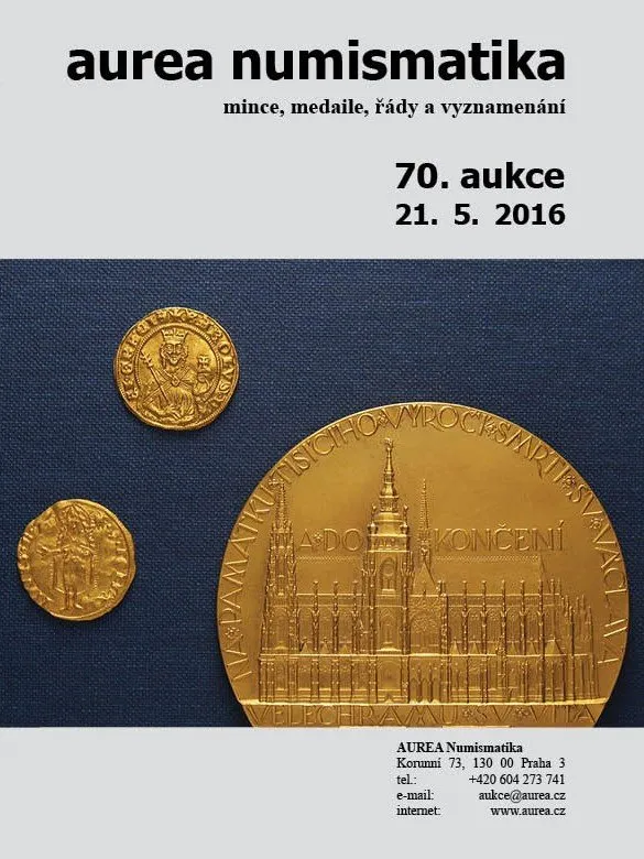 70. Aukce - mince, medaile, řády a vyznamenání