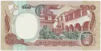 Kolumbie, 500 Pesos Oro 1986-1990, P.431 - fotografie 2