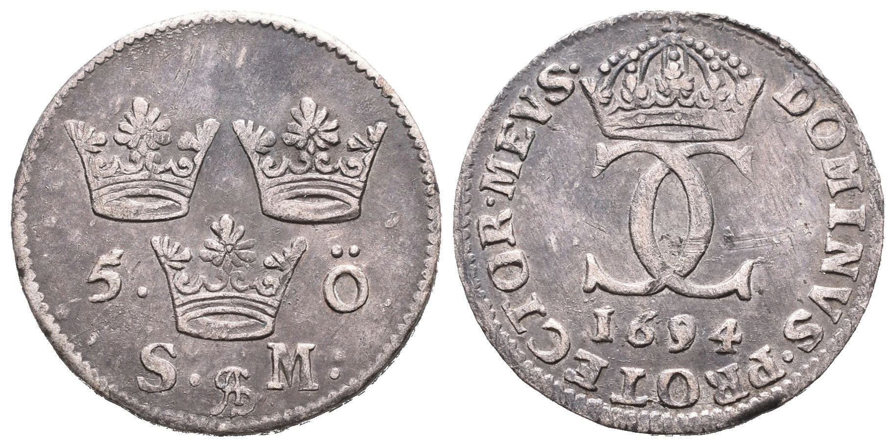 Švédsko, 5 Öre 1694 SM