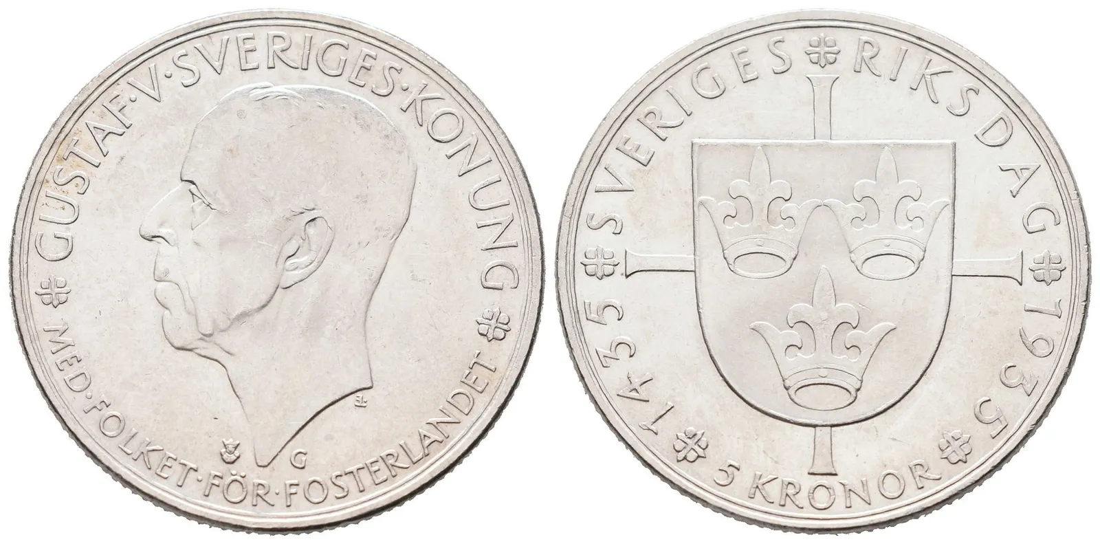 Švédsko, 5 Korun 1935