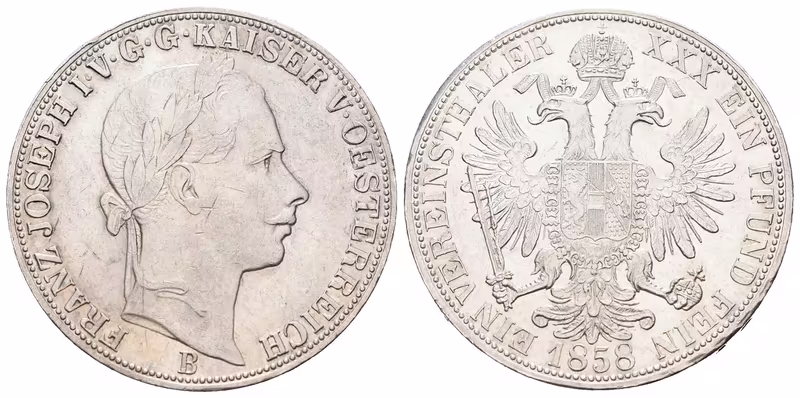 Tolar spolkový 1858 B