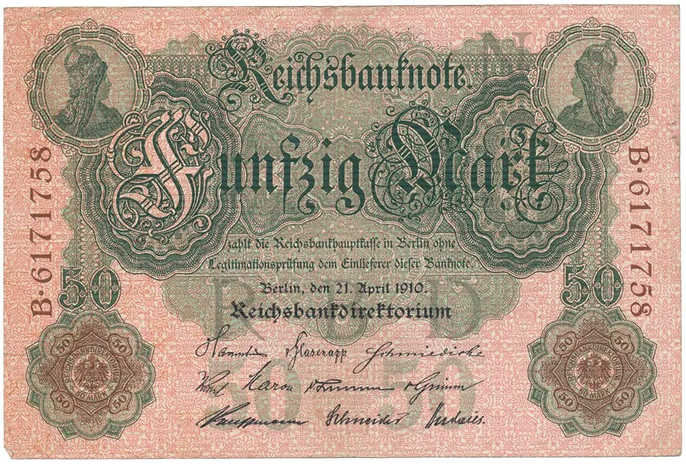 Německo, 50 Mark 1910, Ro.42