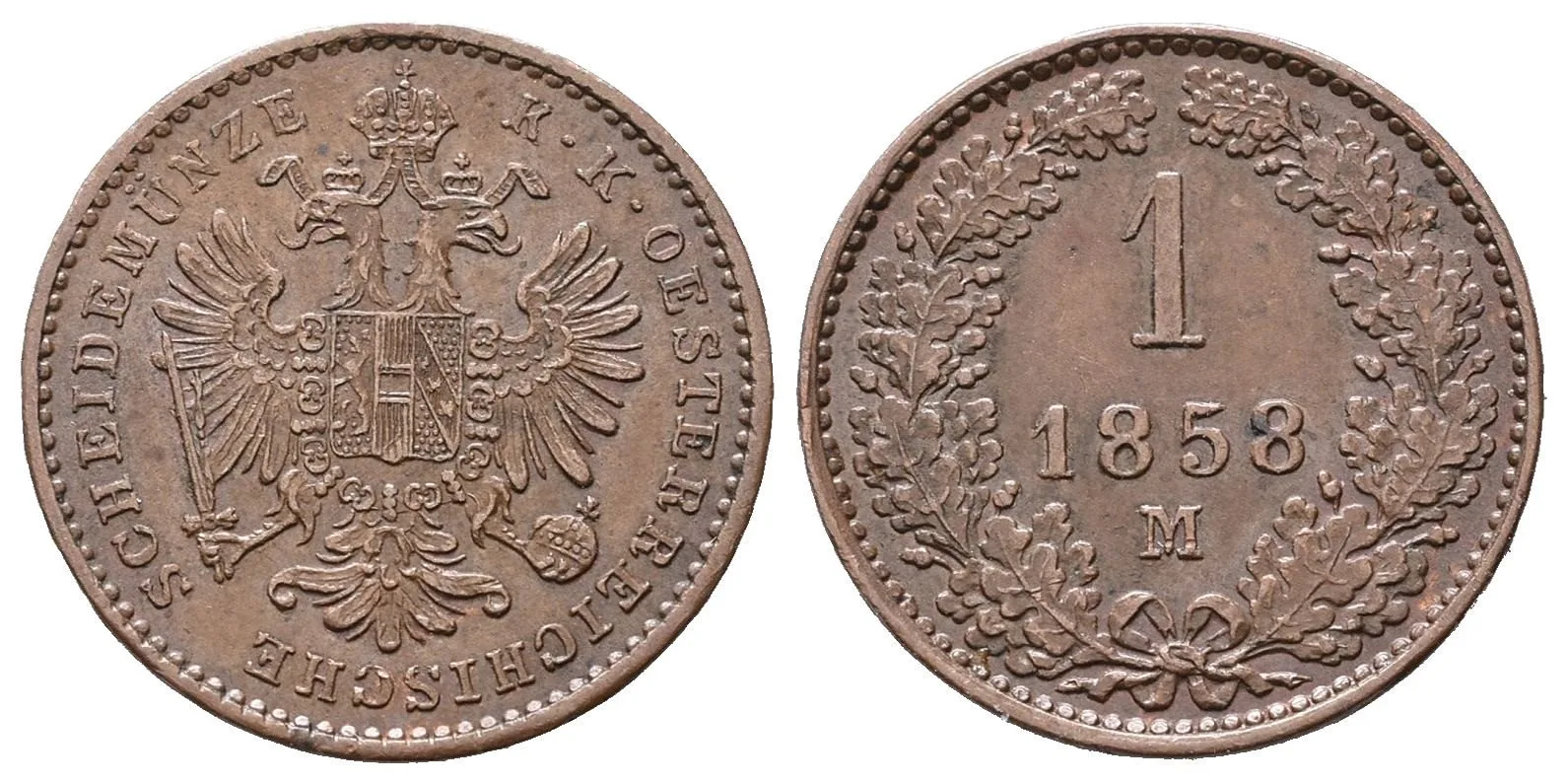 Rakouská a spolková měna, 1857 - 1892 — 1