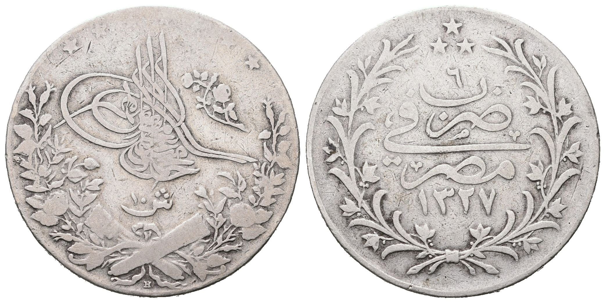 Egypt, 10 Qirsh AH 1327 (1910)