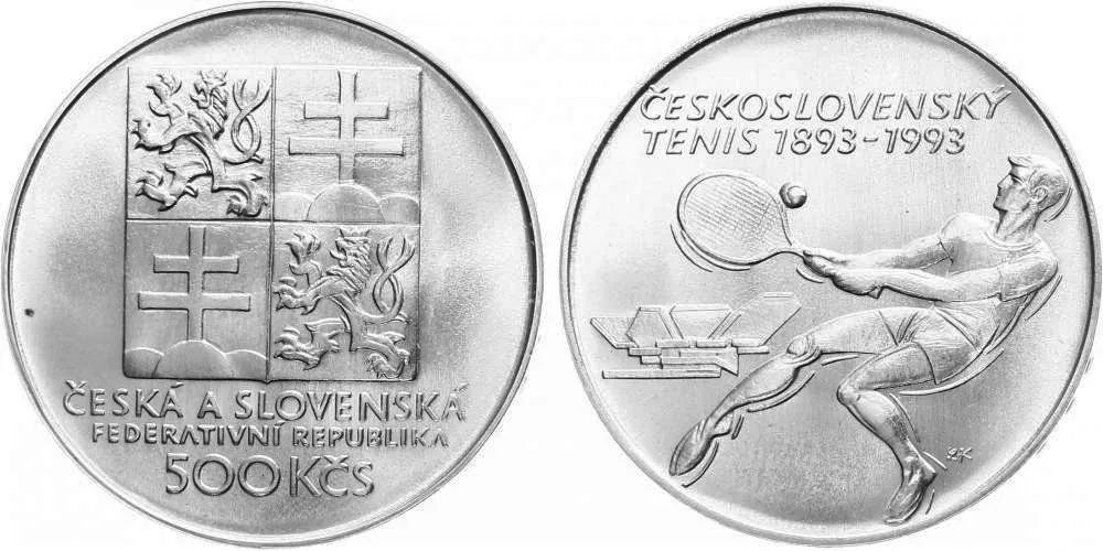 500 Kčs 1993 - Československý tenis