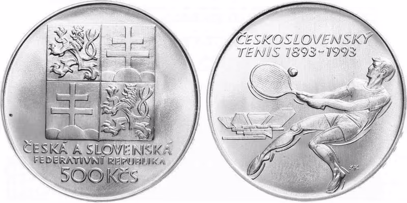 500 Kčs 1993 - Československý tenis