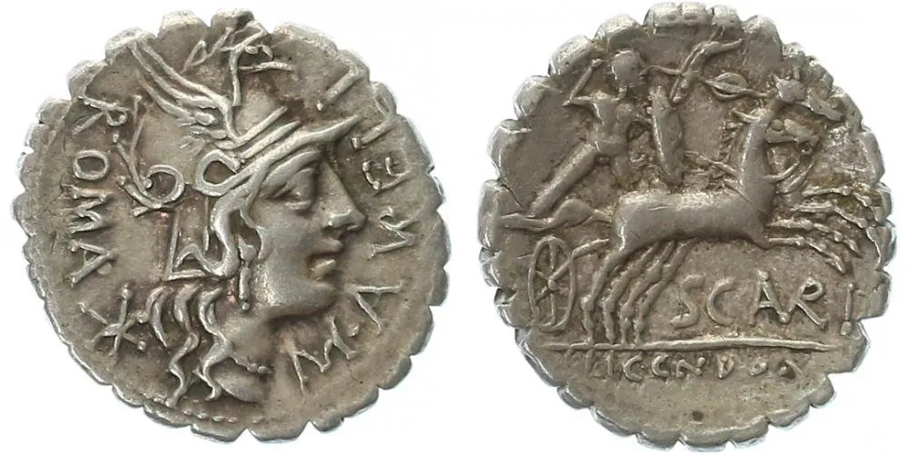L. Licinius Crassus, Cn. Domitius Ahenobarbus, M. Aurelius Scaurus, L. Cosconius, — 1