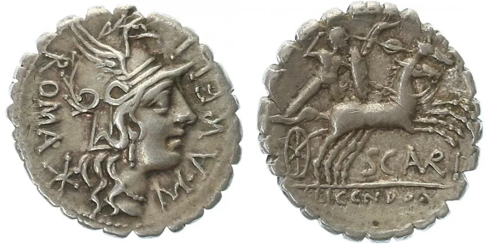 L. Licinius Crassus, Cn. Domitius Ahenobarbus, M. Aurelius Scaurus, L. Cosconius, — 1