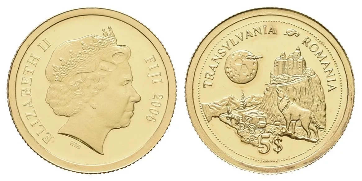 5 dolarů - 2006 - Au 1,25 g - 0,585 - Transylvánie