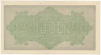 Německo, 1000 Mark 1922, vod. Mäander, červené 6-místné číslo, Ro.75g - fotografie 2