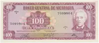 Nikaragua, 100 Cordobas 1972, P.126