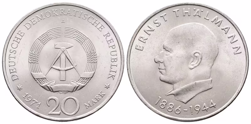 DDR, 20 Marka 1971 - Thälman