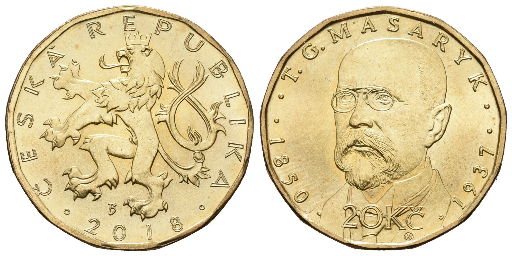 20 Koruna 2018 Tomáš Garrigue Masaryk