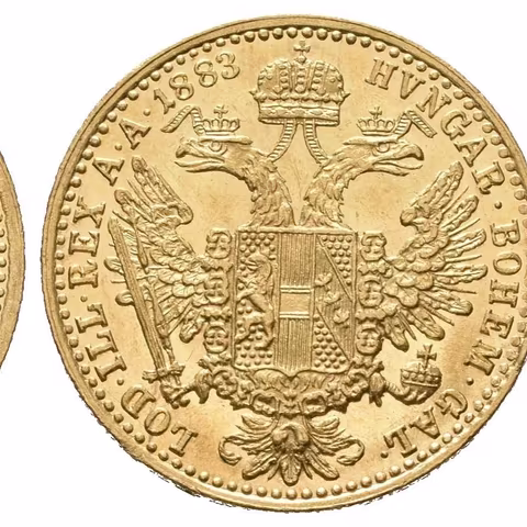 Dukát 1883, krásná zachovalost, ražební lesk, drobné rysky