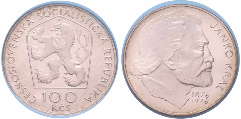 100 Kčs 1976 - Janko Kráľ, PROOF