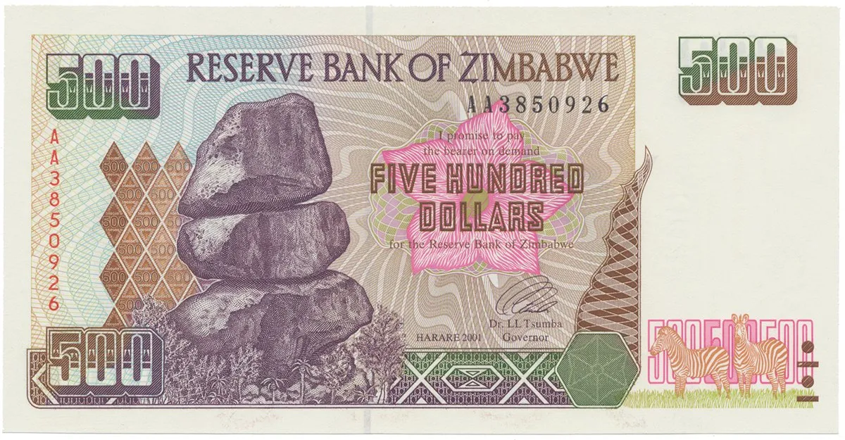 Zimbabwe, 500 Dollars 2001, P.11a