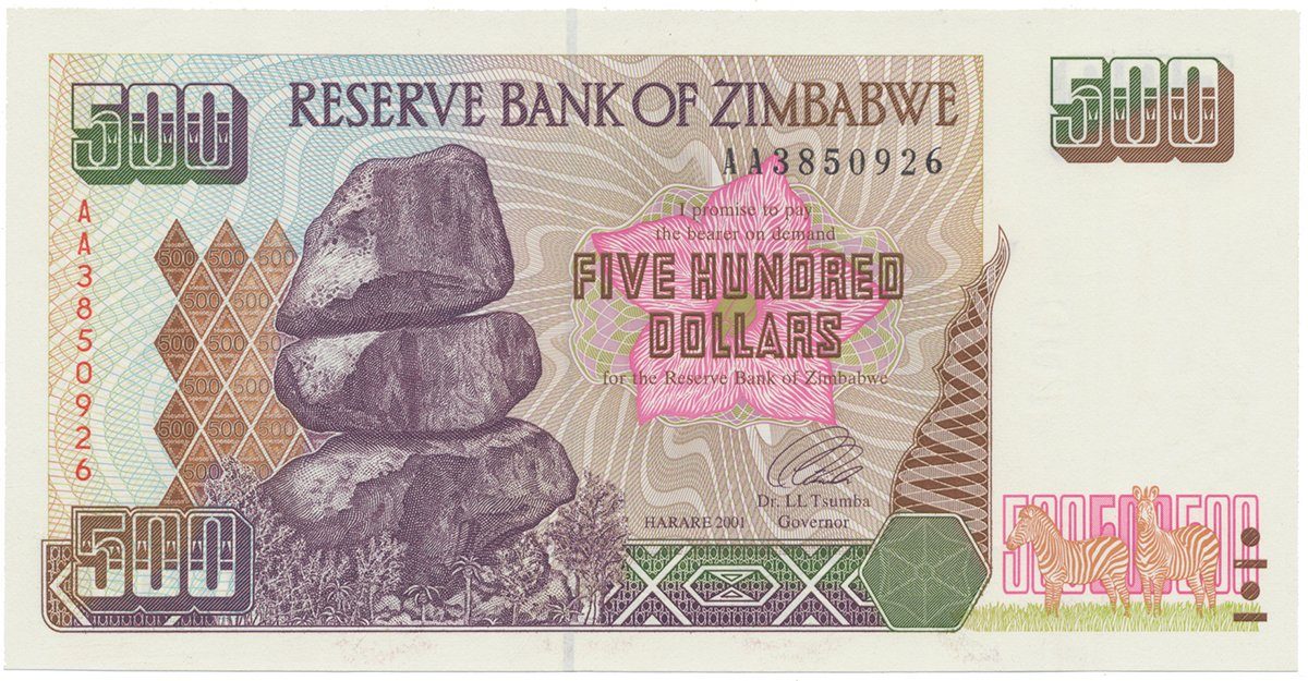 Zimbabwe, 500 Dollars 2001, P.11a