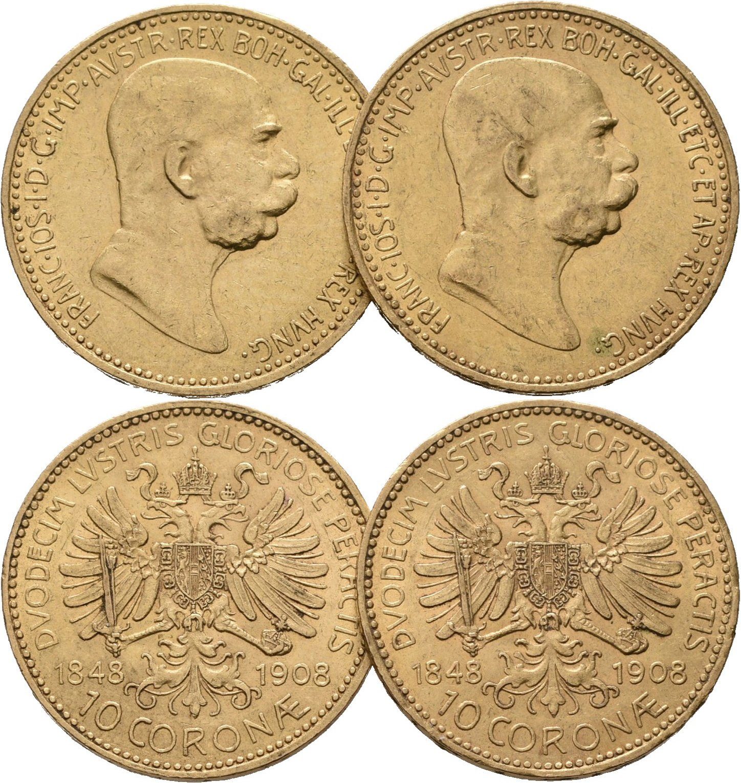 10 Koruna 1908 - jubilejní, 2 ks
