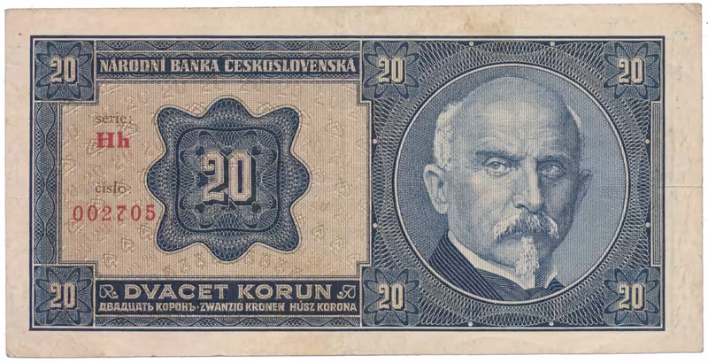 20 Koruna 1926, série Hh, Hej.21c2