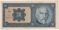 20 Koruna 1926, série Hh, Hej.21c2