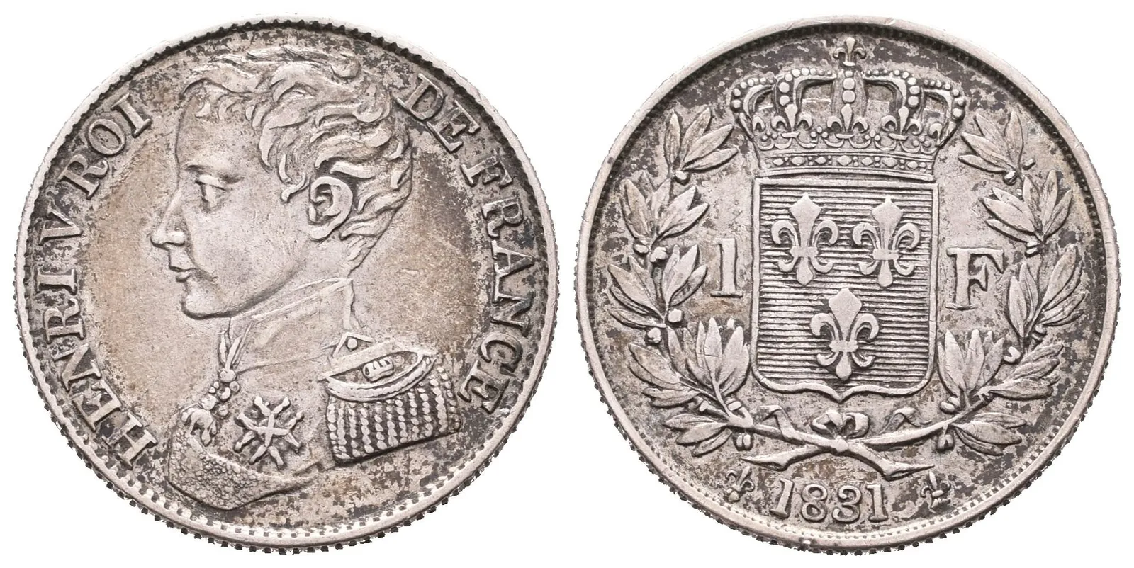 Francie, 1 Frank 1831 - Zkušební ražba