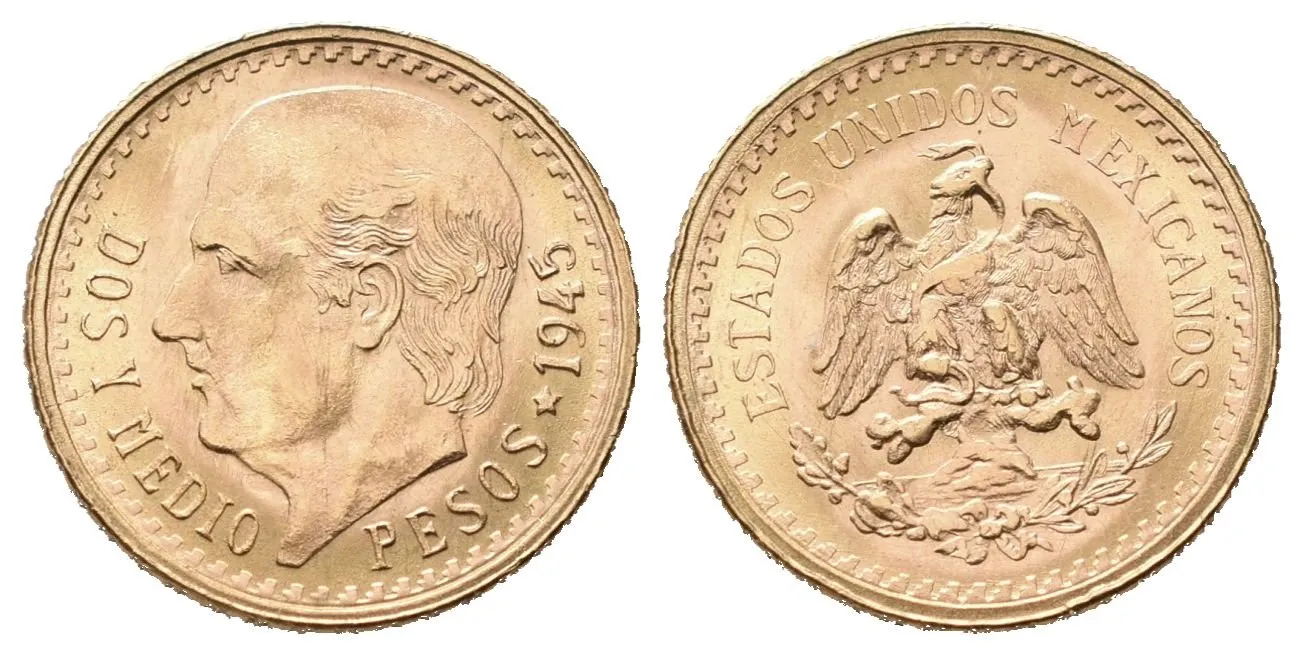 Mexiko, 2,5 Pesos 1945