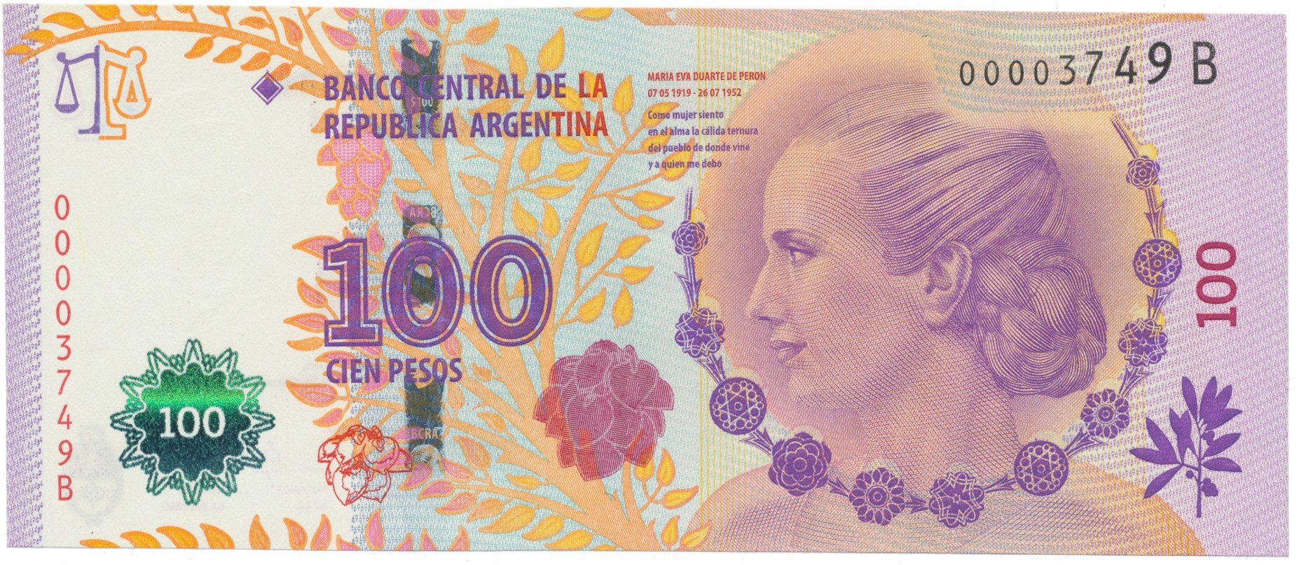 Argentina, 100 Pesos (2012), P.358a