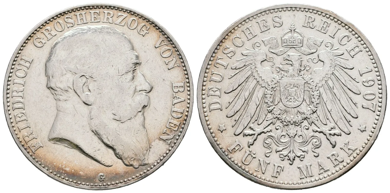 Baden, 5 Marka 1907 G