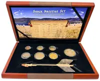 USA - AR Medaile (1x 1Oz Ag 999) "SIOUX PRESTIGE SET" - fotografie 2