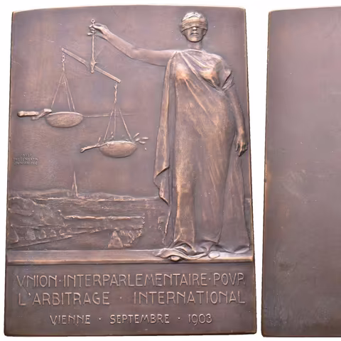 AE Plaketa 1903 - Meziparlamentní mírová konference ve Vídni.