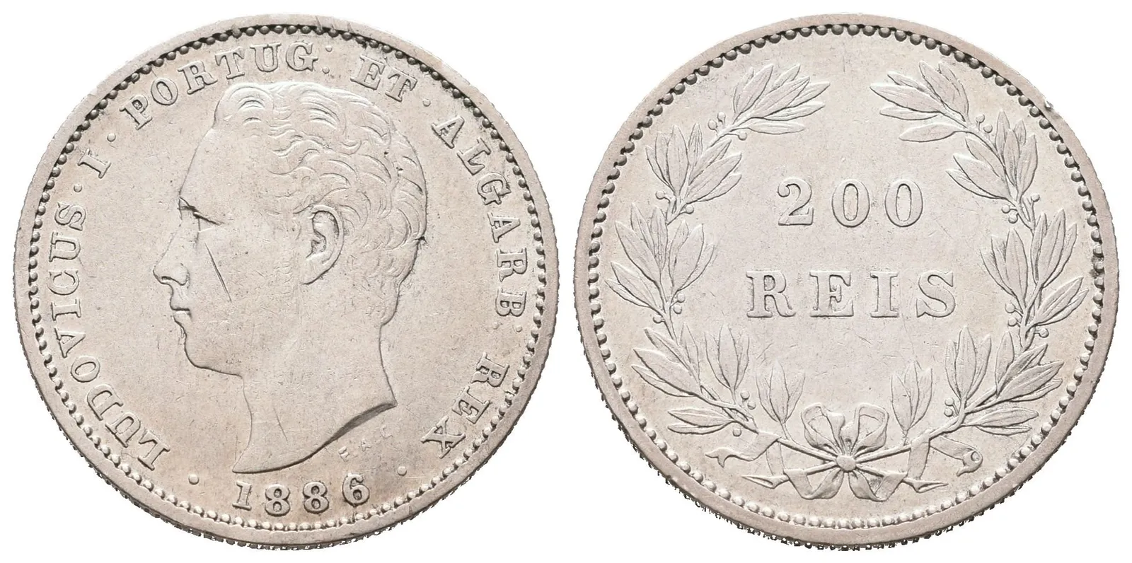 Portugalsko, 200 Reis 1886