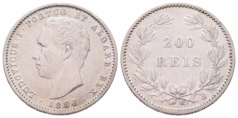 Portugalsko, 200 Reis 1886
