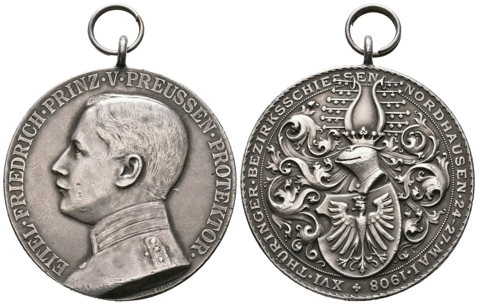 AR Medaile 1908 (Limburg, Oertel) - XVI. Durynské okresní střelby v Nordhausen pod — 1