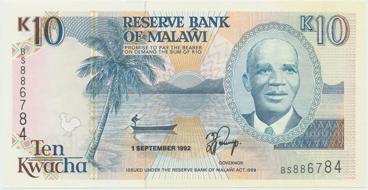 Malawi, 10 Kwacha 1992, P.25b