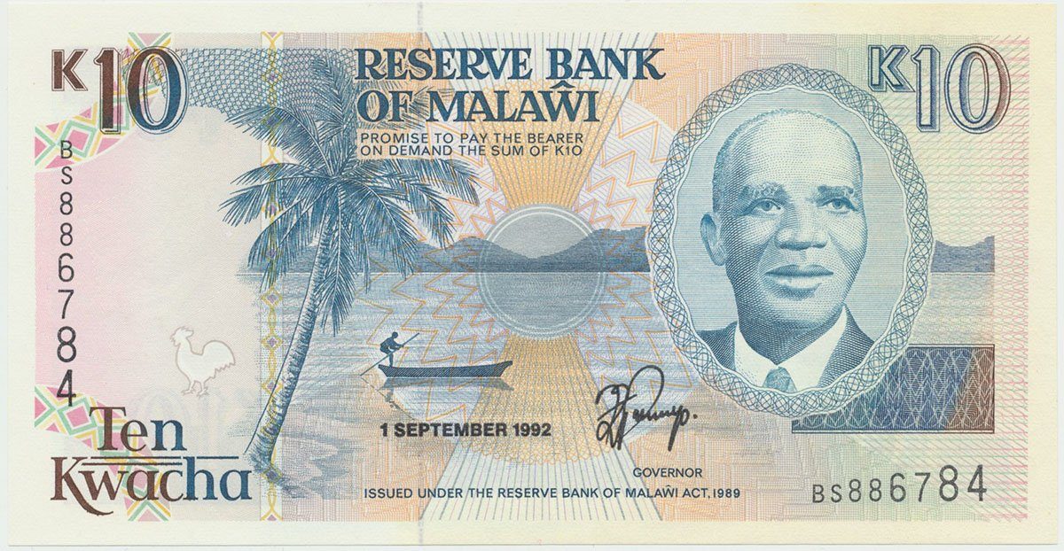 Malawi, 10 Kwacha 1992, P.25b