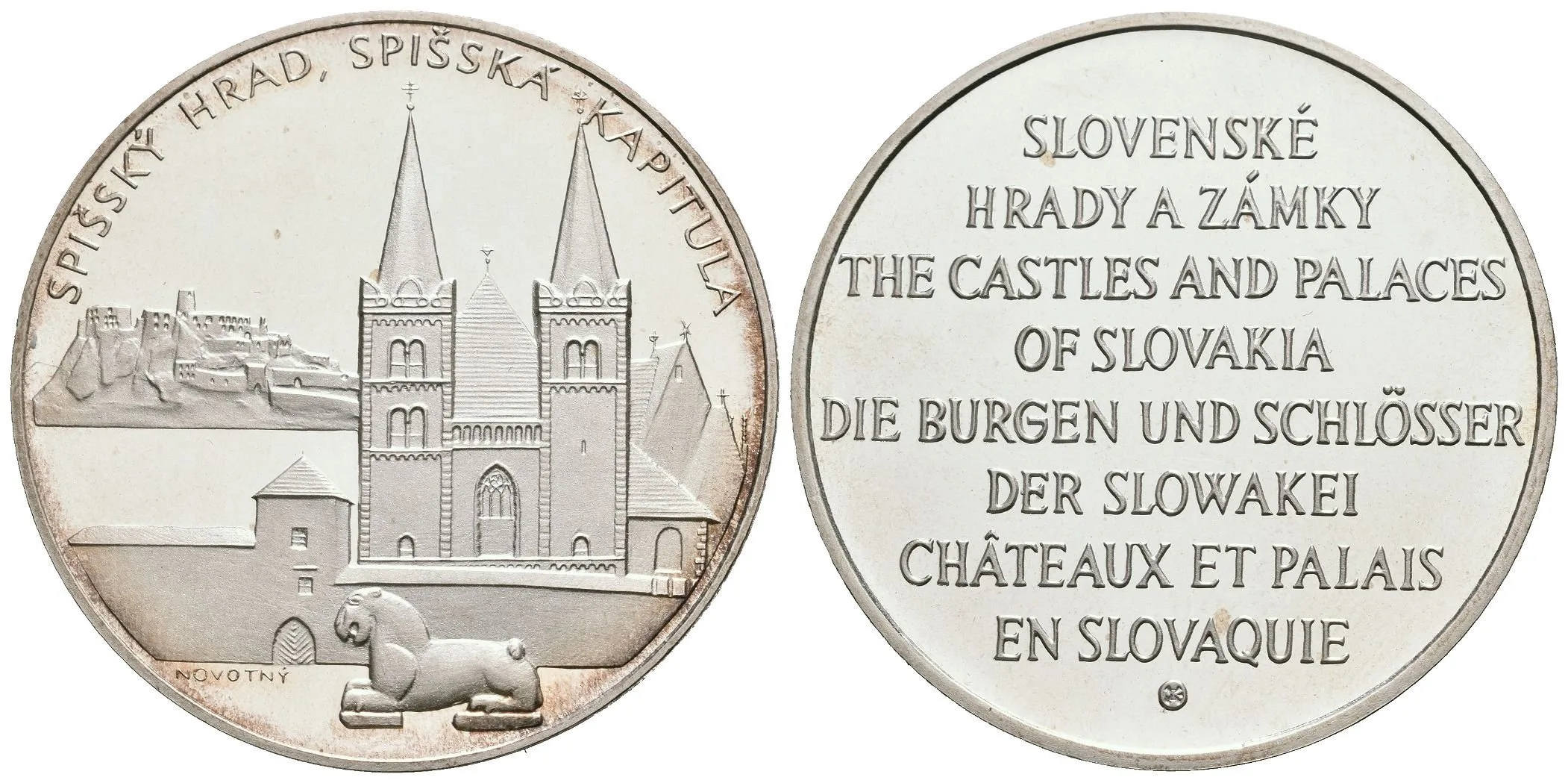 AR Medaile b.l. - Spišský hrad, ze série Slovenské hrady a zámky. — 1