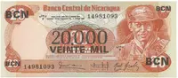 Nikaragua, 20.000 Cordobas (1987), P.147