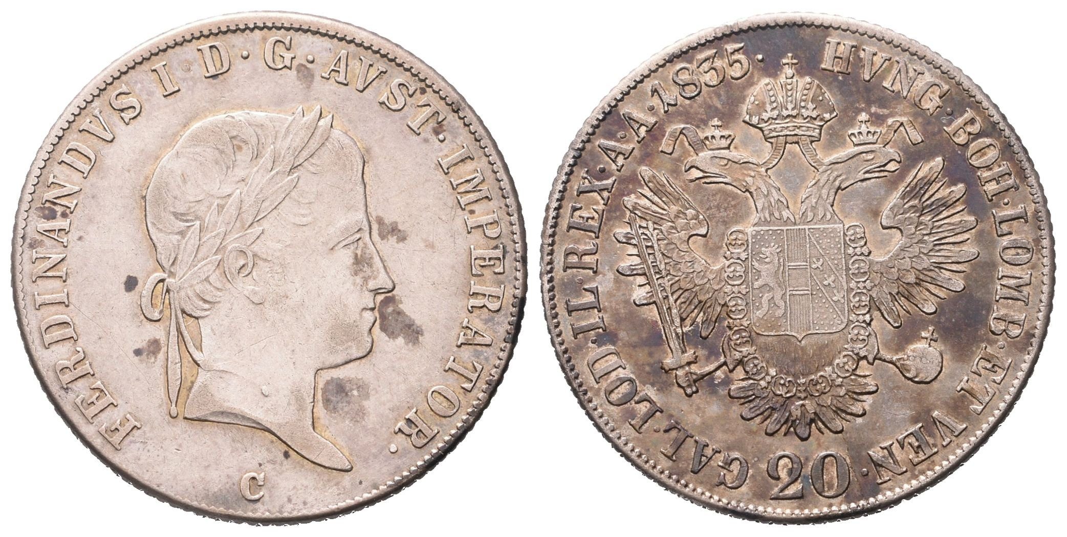 Ferdinand V., 20 Krejcar 1835 C, Praha