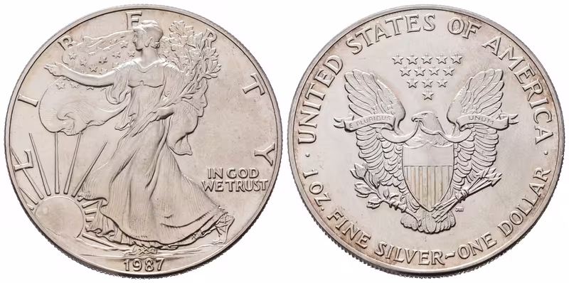 USA, American Silver Eagle 1987