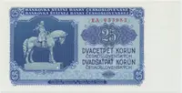 Československo, 25 Koruna 1953, tisk Praha, série KA, perf. 3 m.d., Hej.93b1.S1