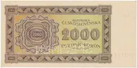 Československo, 2000 Koruna 1945, série s 1 číslem, 1x SPECIMEN dole, Hej.69a1.S2 - fotografie 2