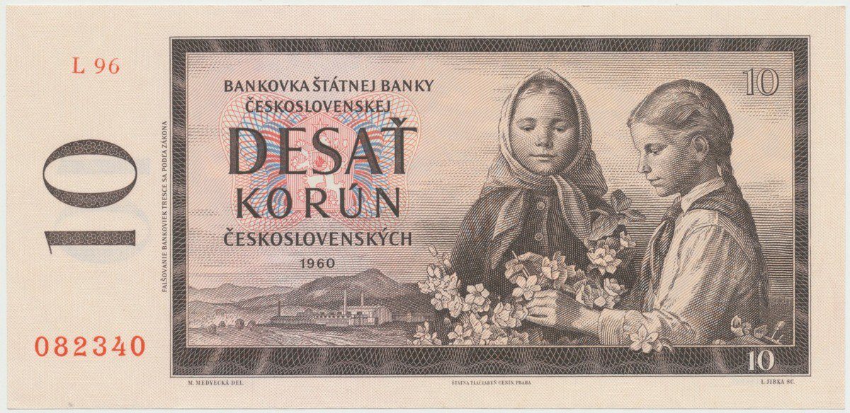 Československo, 10 Koruna 1960, nejvyšší série L 96, Hej.97b1