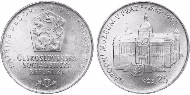 25 Kčs 1968 - Národní muzeum v Praze