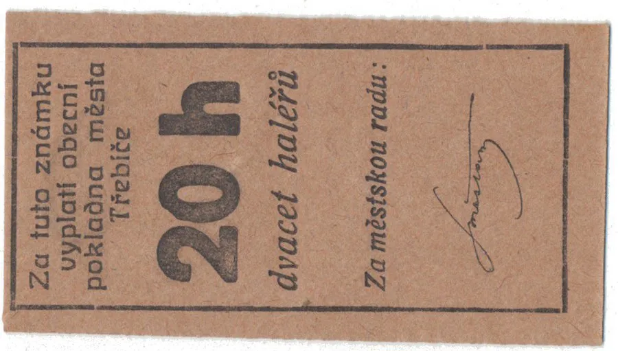 Třebíč - město, 20 hal b.d., HH.223.5.2